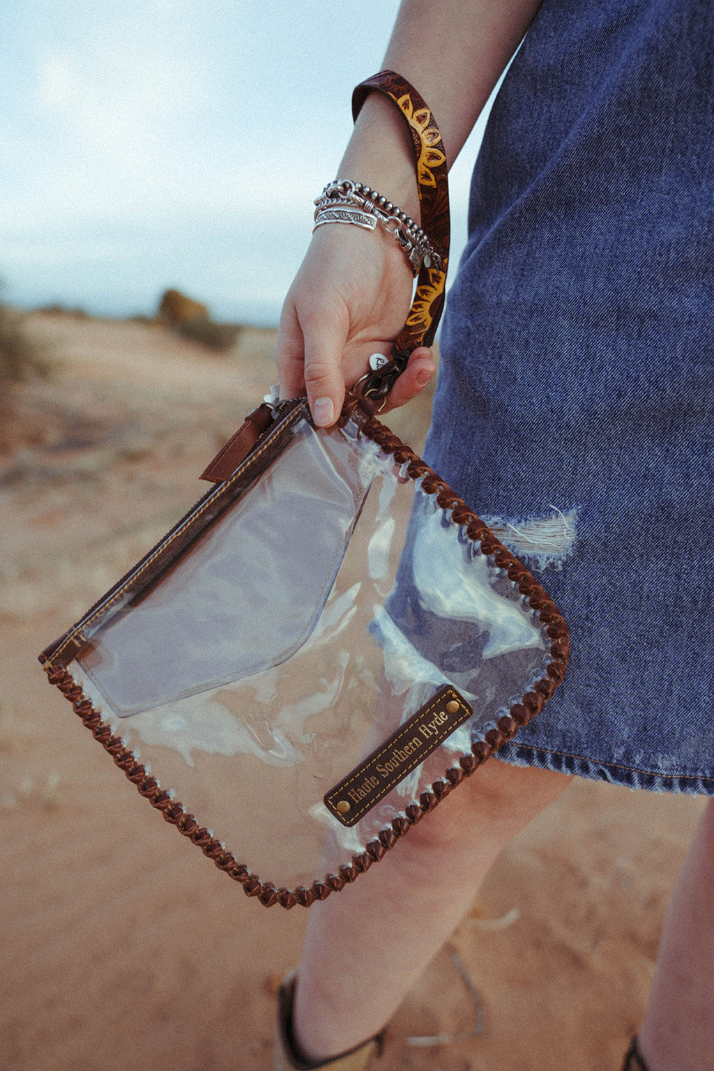Haute Southern Hyde The Sunflower Fields Clear Bag, a Haute Southern Hyde by Beth Marie Exclusive — color detail
