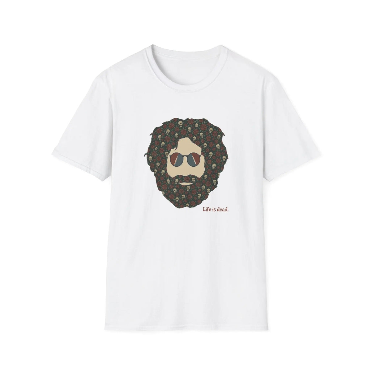 Skull & Roses Jerry Life is Dead T-Shirt