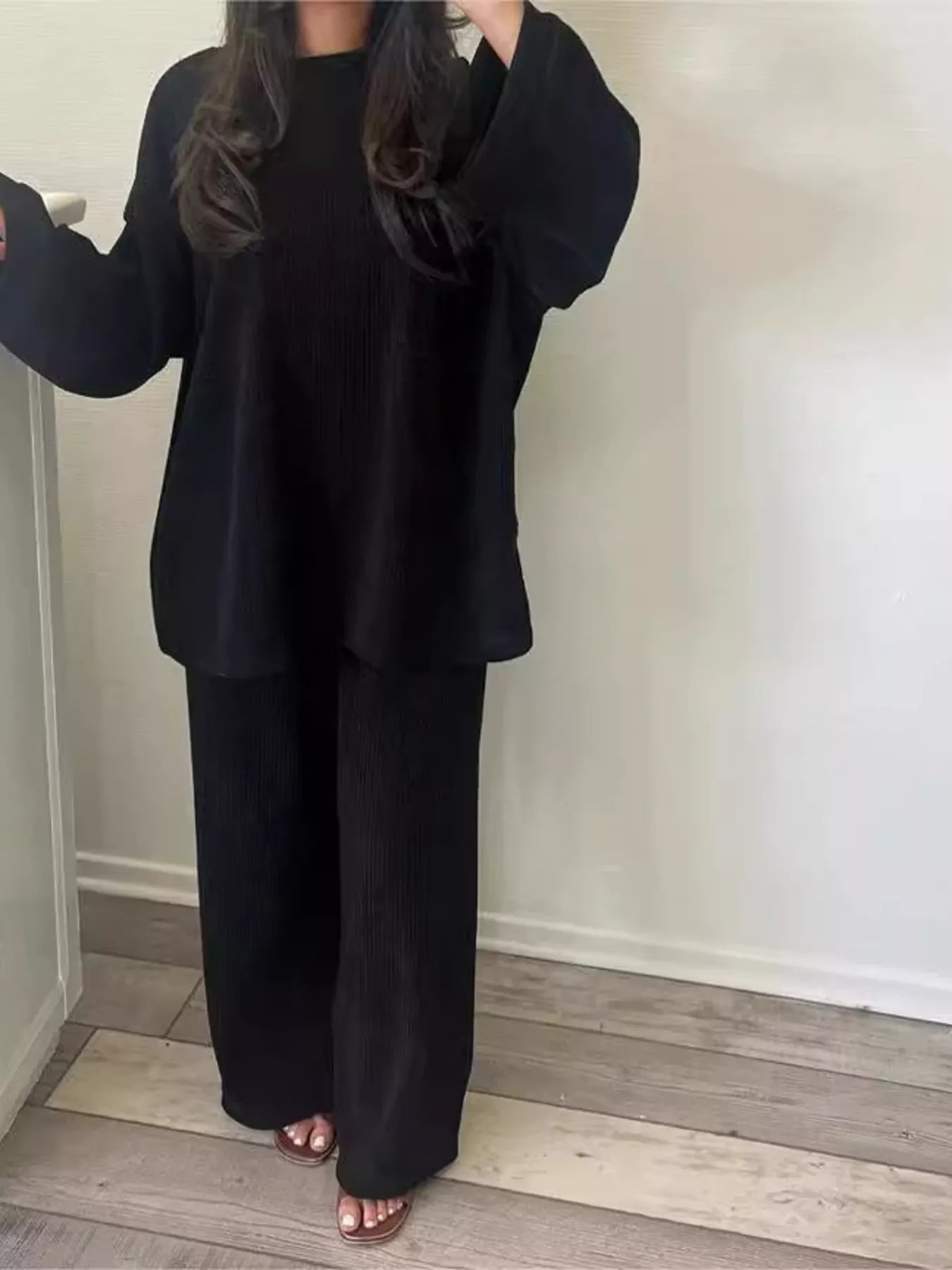 Relaxed Fit Corduroy Top and Pants Set