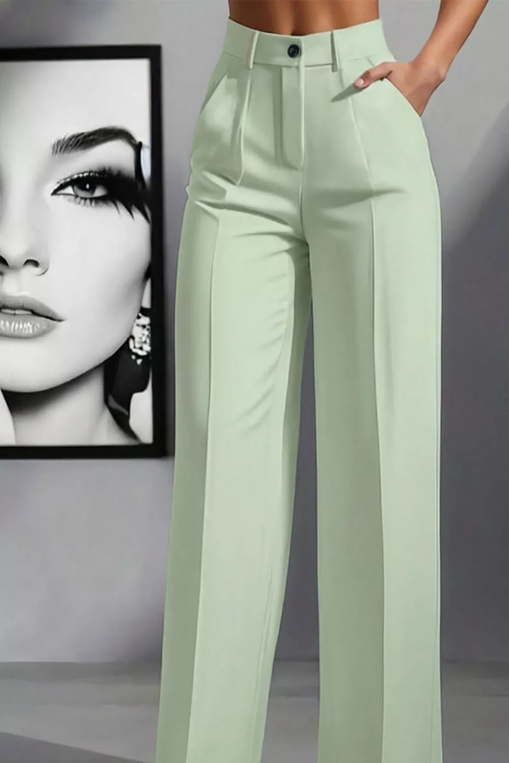 High-Waisted Wide-Leg Pants
