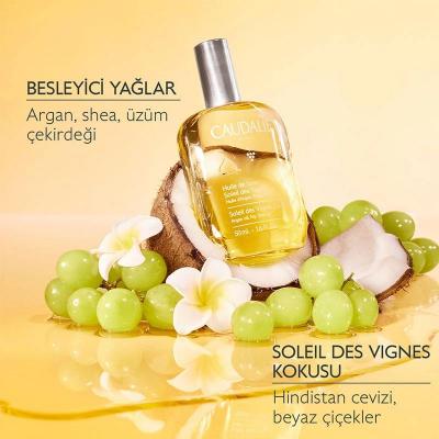 Caudalie Soleil des Vignes Body Oil: Vegan Argan, Shea & Grape Seed for Radiant, Non-Greasy Skin - Hydrating & Fragrant 3.38 fl oz