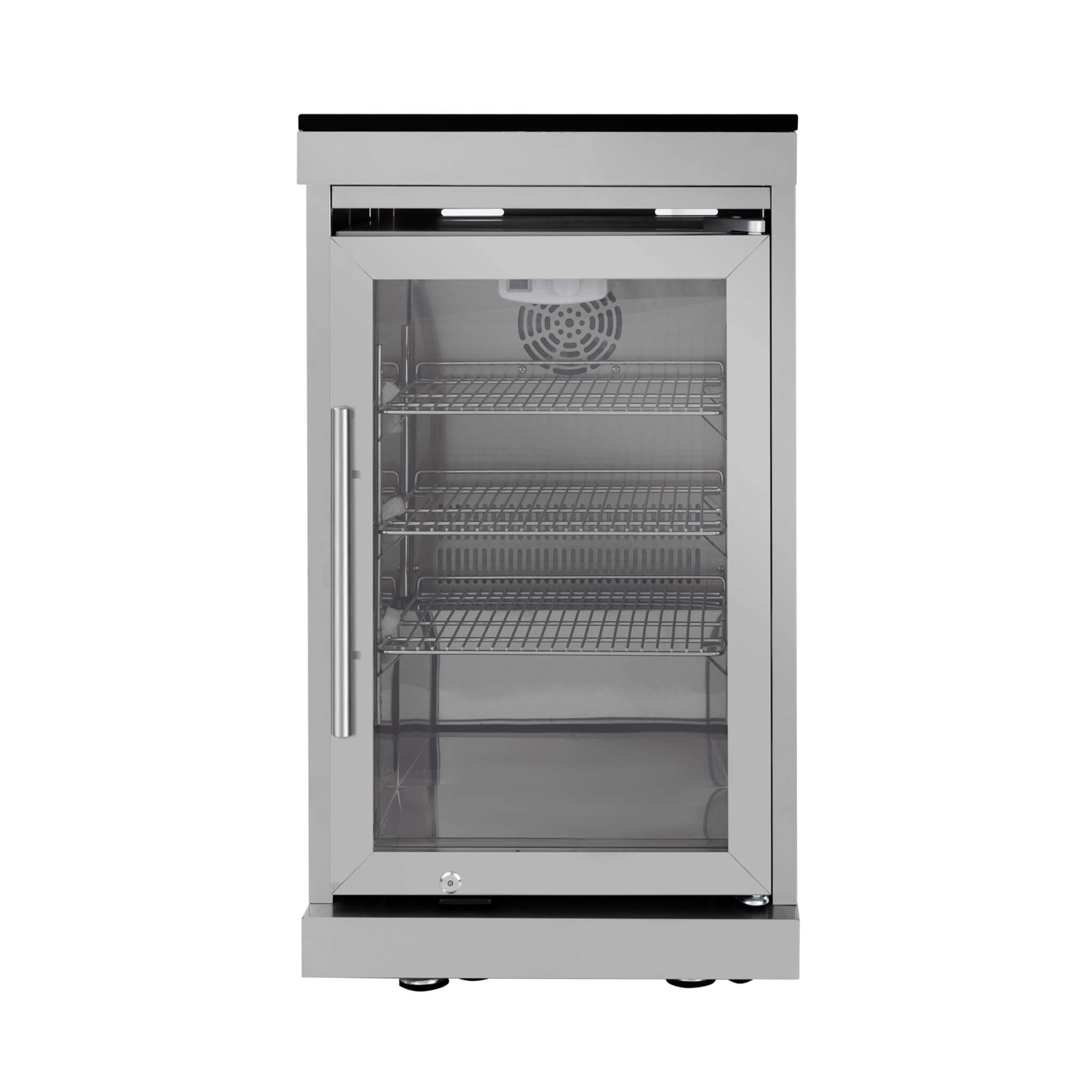 Castelle Flame Astoria 94-Inch 6-Burner 85K BTU Outdoor Kitchen Grill Island With Wine Cooler, Rotisserie, Cabinets, And Gran