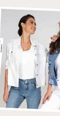 KADOU BOUTIQUE Linen Blend Foil Jacket — main product shot