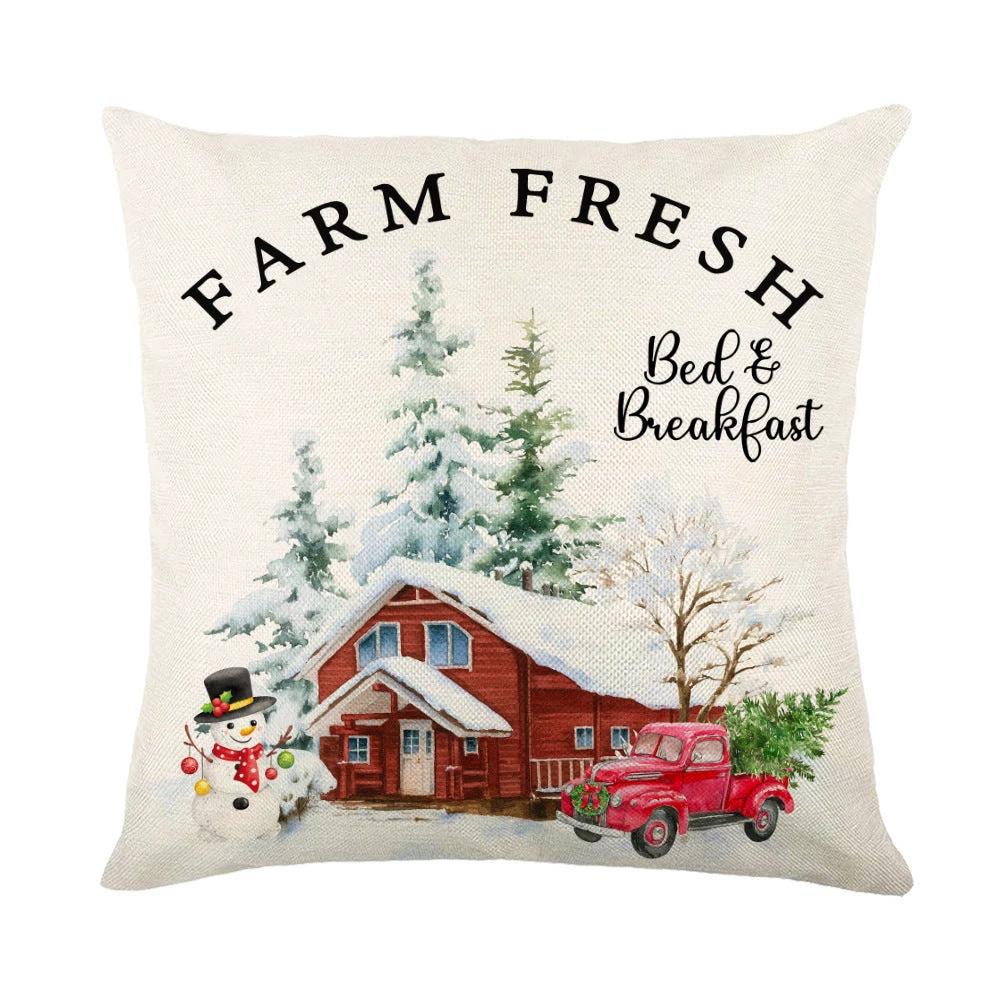 Mandotos Christmas Pillow Covers Snowflake Stamping