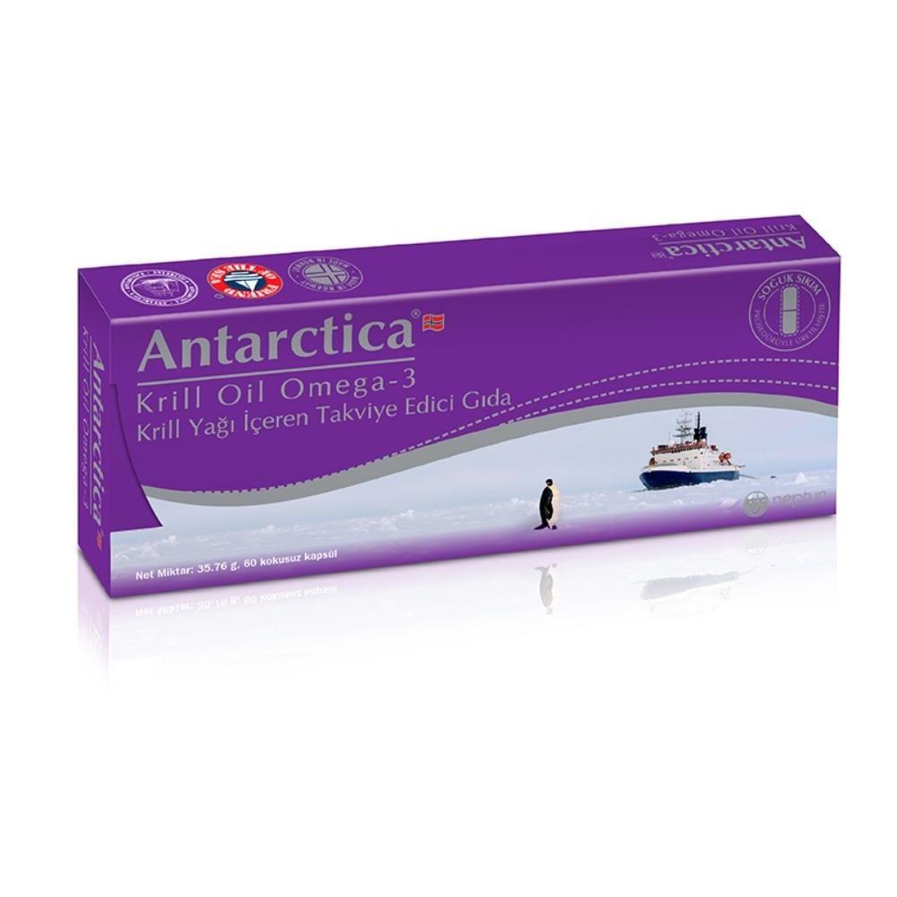 Antarctica Krill Oil Omega-3 - 60 Capsules, Rich in Astaxanthin & Omega-3