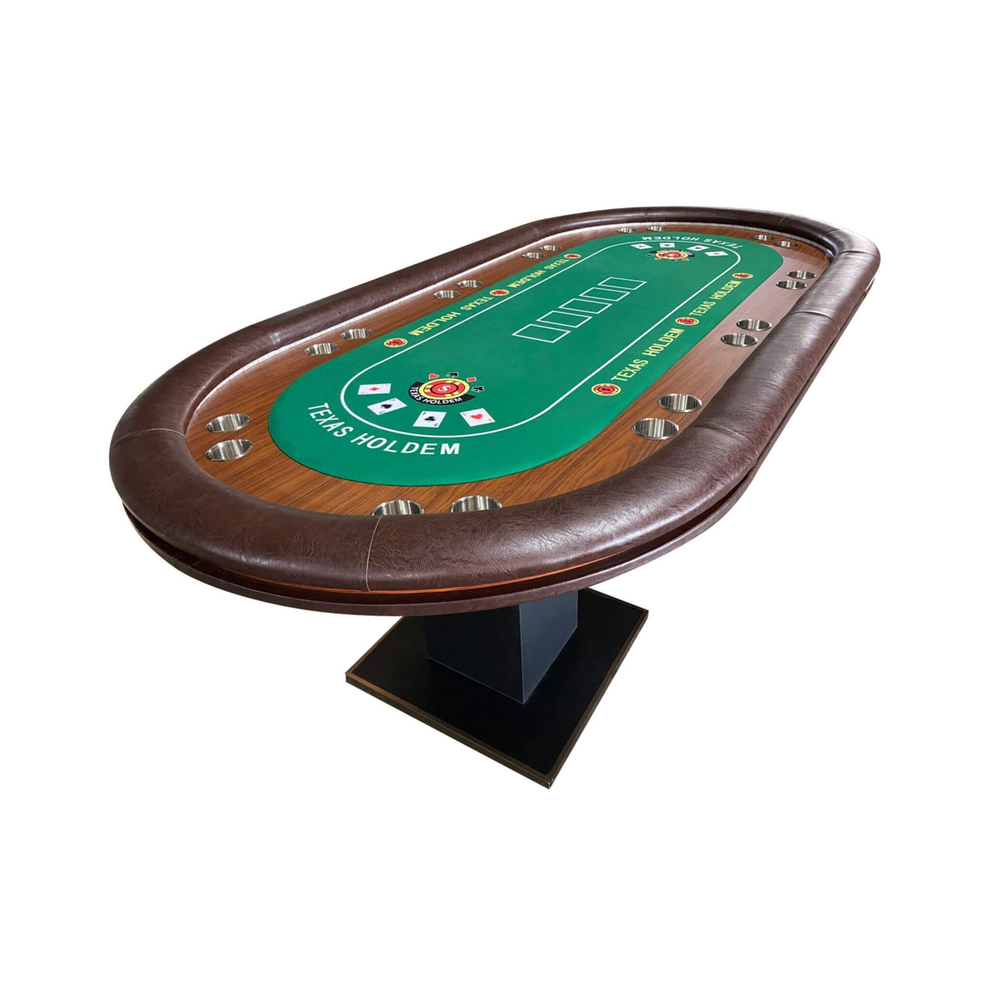 Luxury 96-Inch Gaming Table With LED Lights, Durable Velvet Surface, And Sturdy Pedestal Base (SAK92853) – SAKSBY WHOLESALE