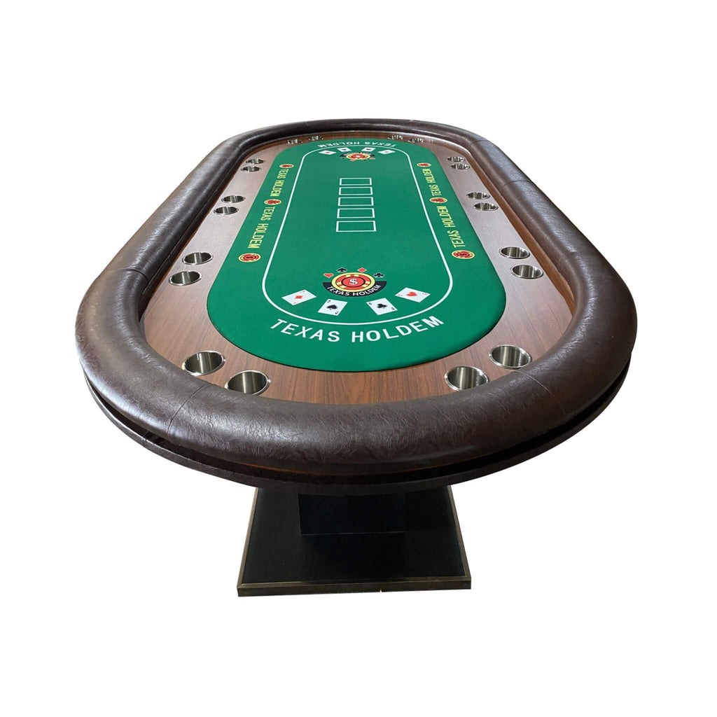 Luxury 96-Inch Gaming Table With LED Lights, Durable Velvet Surface, And Sturdy Pedestal Base (SAK92853) – SAKSBY WHOLESALE, 