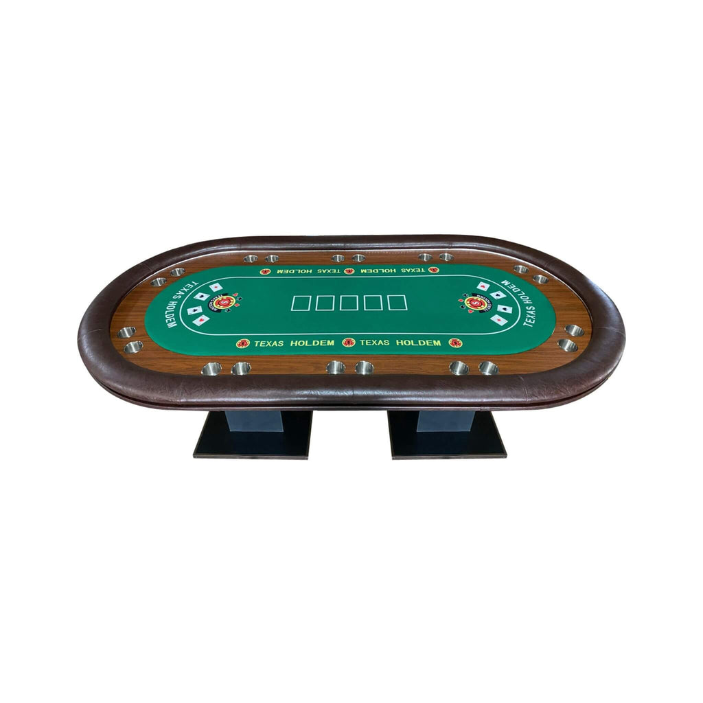 Luxury 96-Inch Gaming Table With LED Lights, Durable Velvet Surface, And Sturdy Pedestal Base (SAK92853) – SAKSBY WHOLESALE, 
