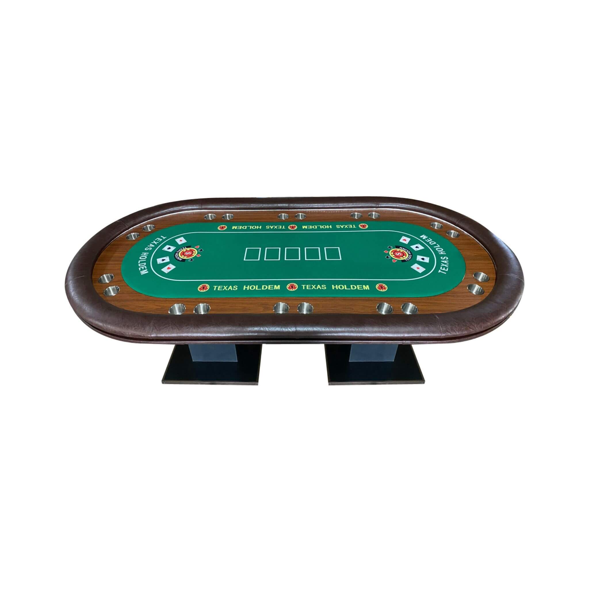 Luxury 96-Inch Gaming Table With LED Lights, Durable Velvet Surface, And Sturdy Pedestal Base (SAK92853) – SAKSBY WHOLESALE, 