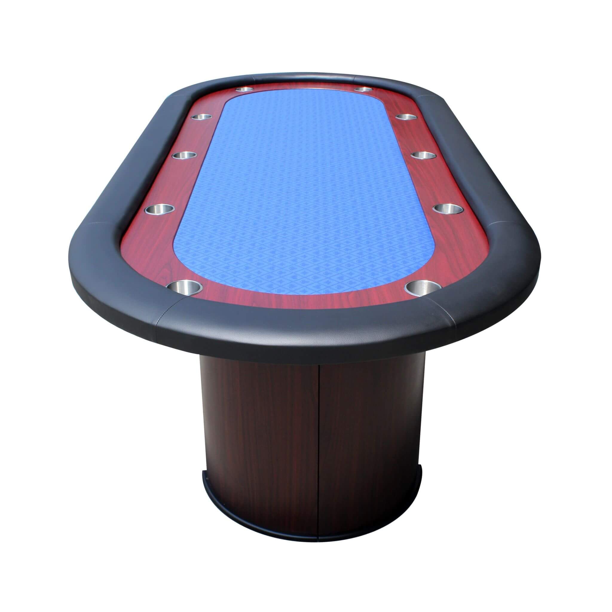 Premium 96-Inch Poker Table With Speed Cloth And Wooden Texture Racetrack For 10 Players (SAK75023) – SAKSBY WHOLESALE, view 
