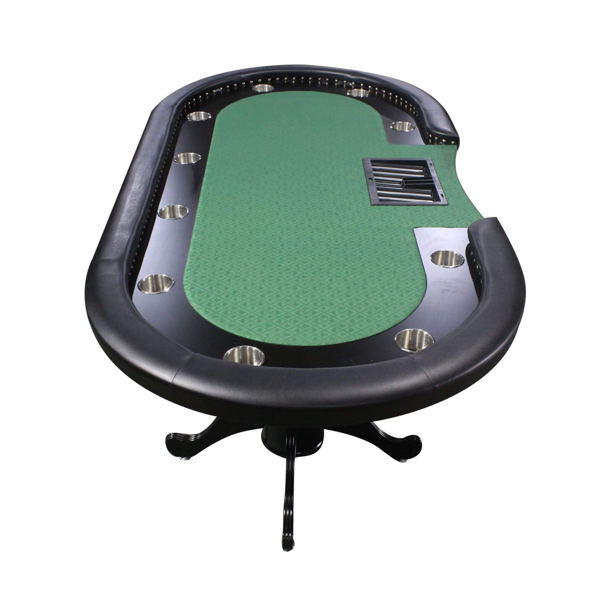 96-Inch Premium 10-Player Poker Table With Cup Holders And Chip Tray (SAK16495) – SAKSBY WHOLESALE, view 4