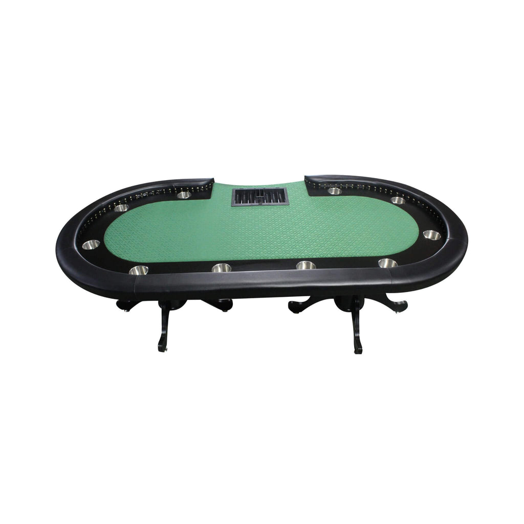 96-Inch Premium 10-Player Poker Table With Cup Holders And Chip Tray (SAK16495) – SAKSBY WHOLESALE