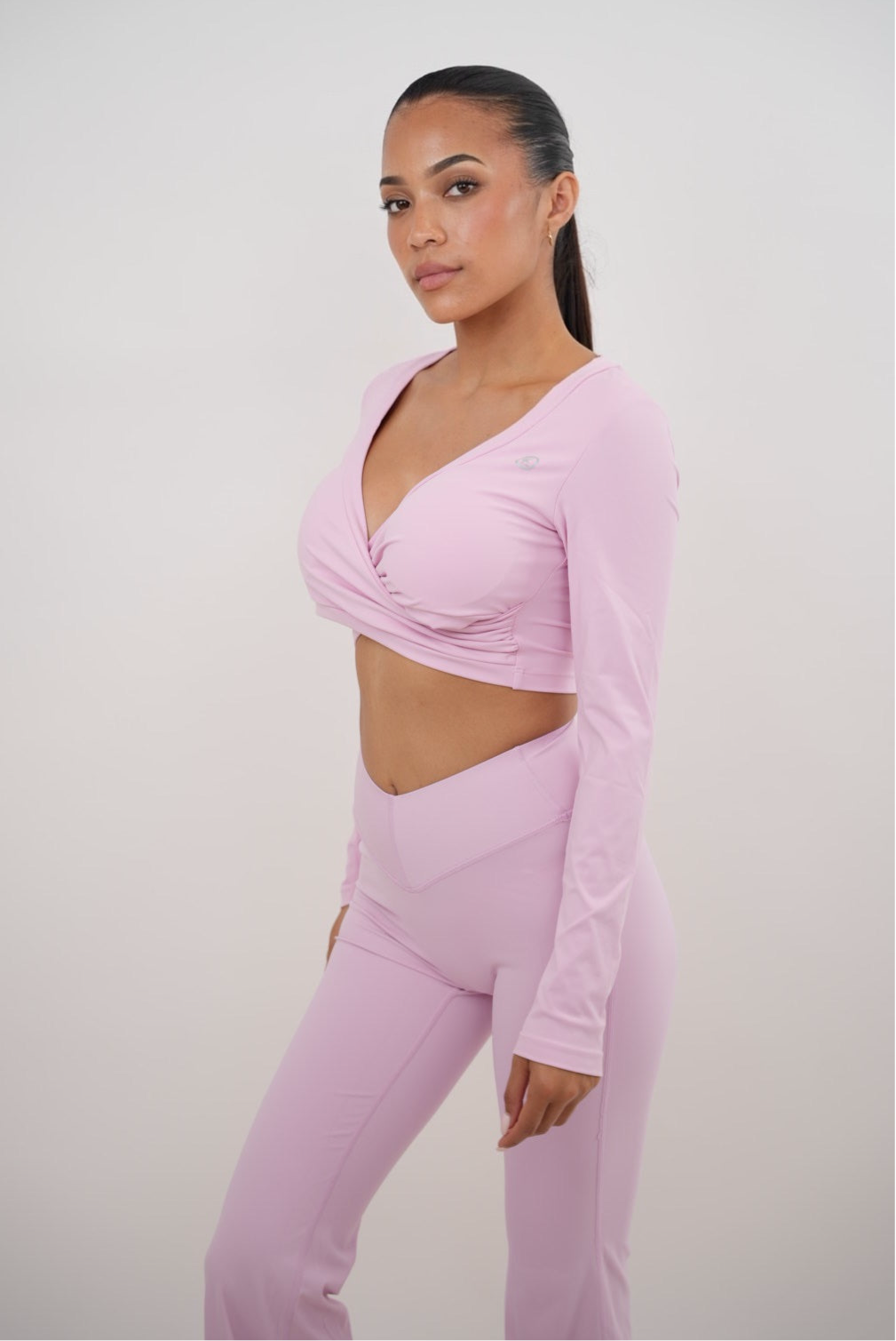 KIMITH BRAND I Am Present Pink Elegant Top — detail close-up