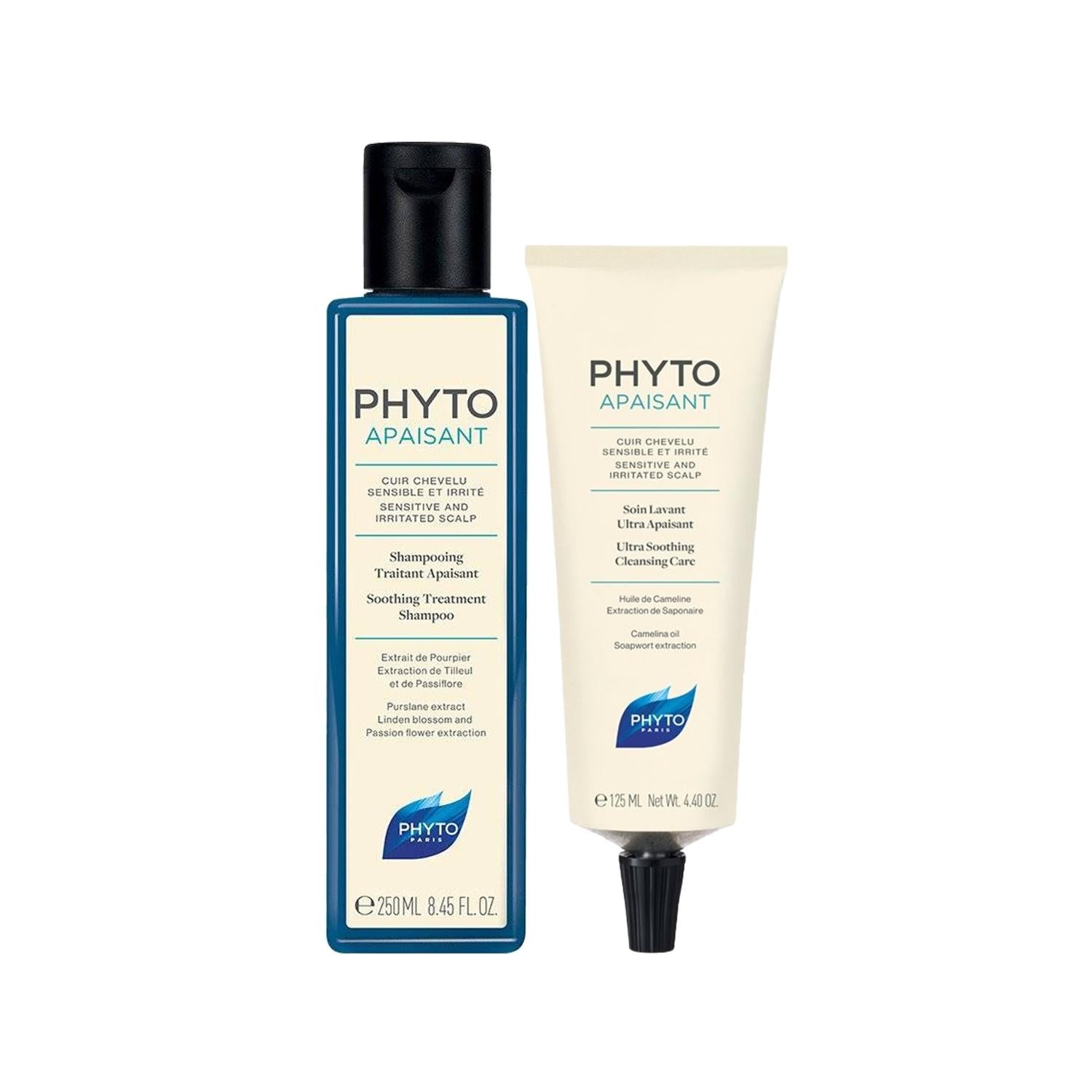PHYTO Hair Care Set for Sensitive Scalp - Gentle Cleansing & Detoxifying