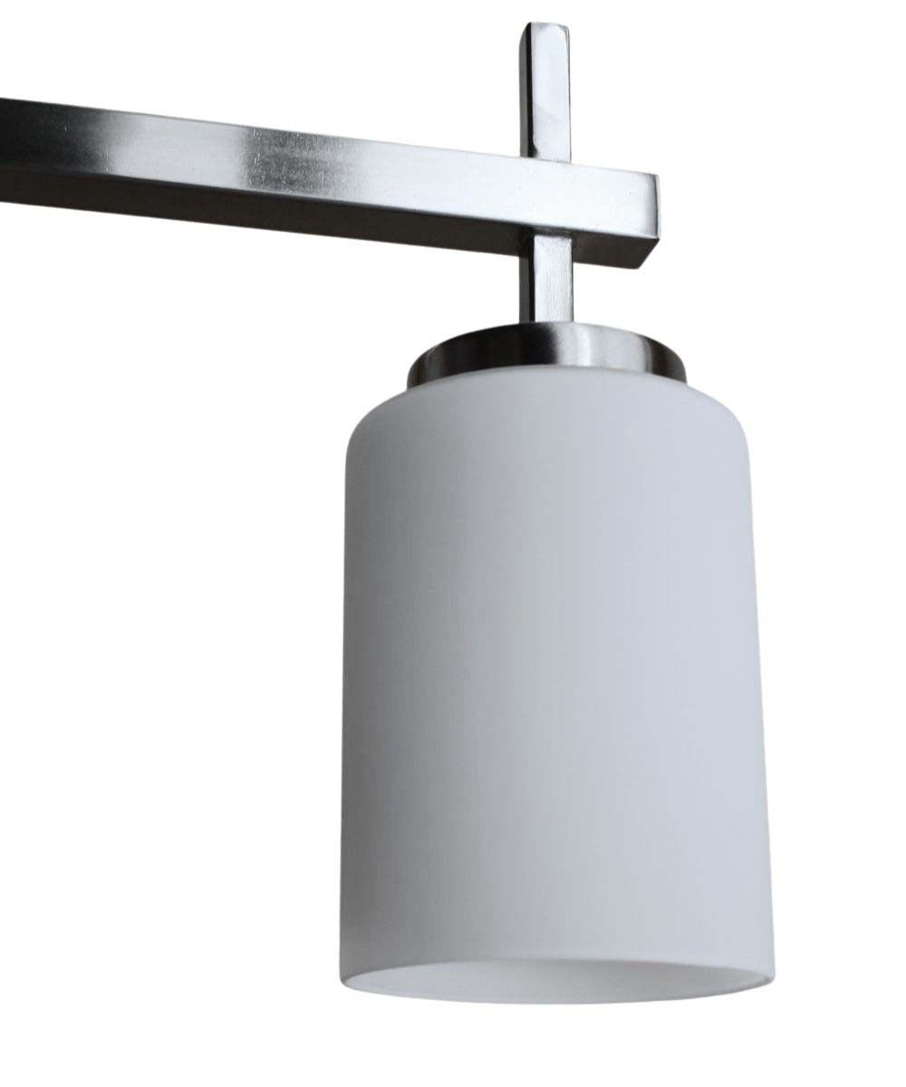 31"W 4-Light Kitchen Island Light Fixture Brushed Nickel Finish Frosted Glass Shade – LampsUSA, view 6