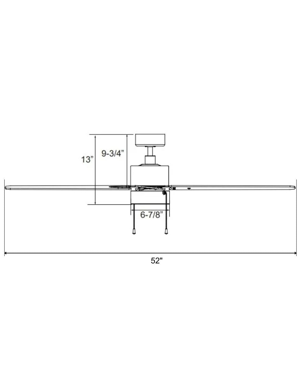 52" Aldea 4-Blade Ceiling Fan Oil Rubbed Bronze Motor Finish and Walnut Blade Finish with Integrated LED Light – LampsUSA, vi
