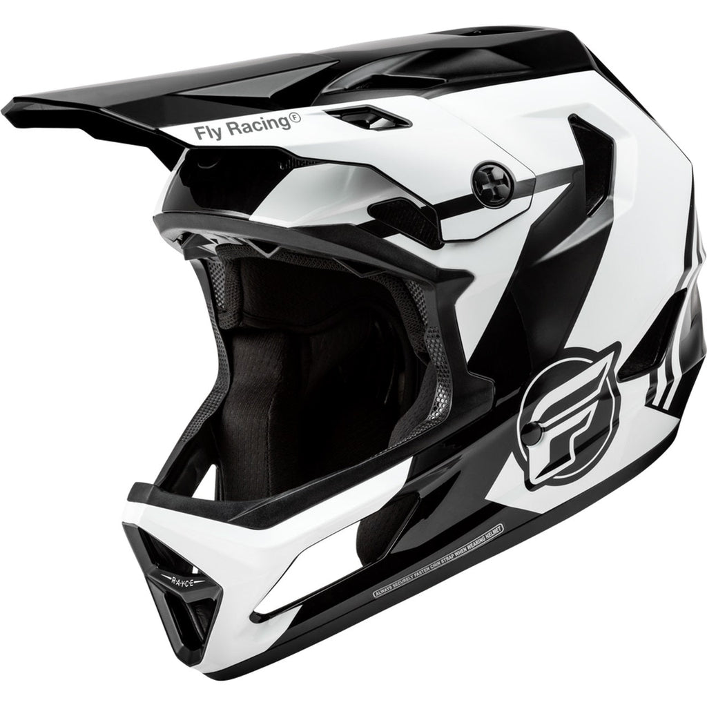 Fly Racing Rayce (2024) Full Face Helmet - Black/White/Grey by Skates USA