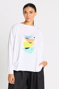 Pima Cotton "Mid Century" Luxury Boxy Tee - As Shown