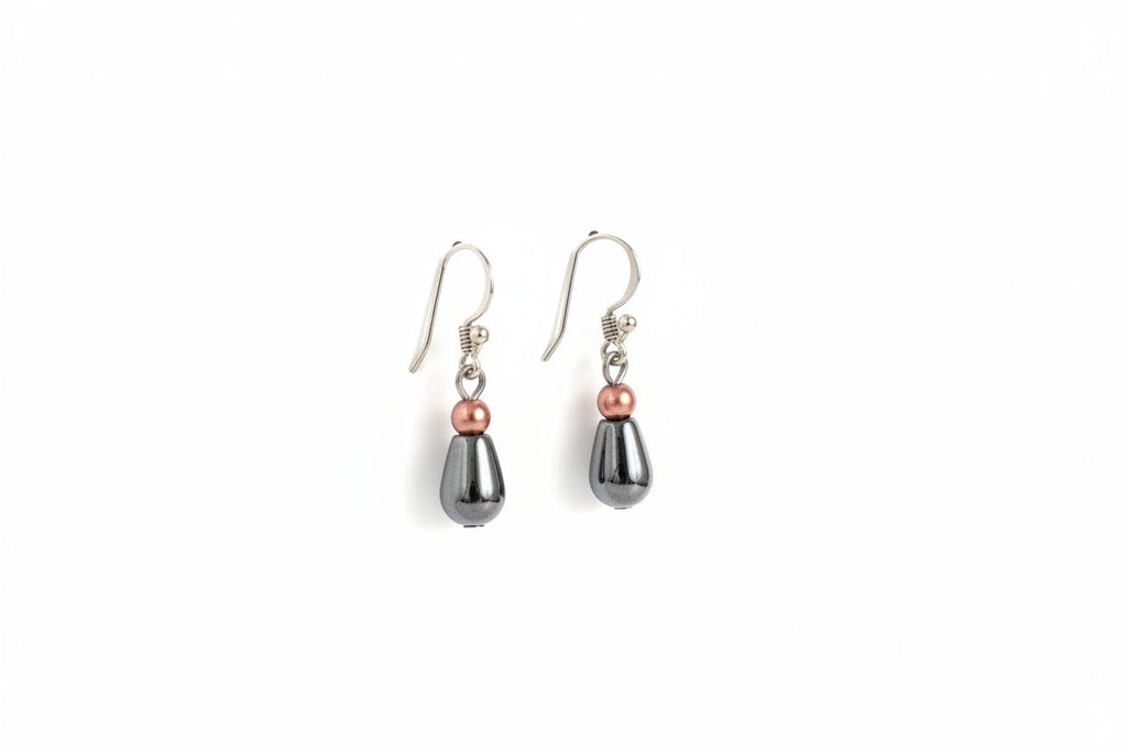 Just Neat Stuff Simple Hematite drops — side view