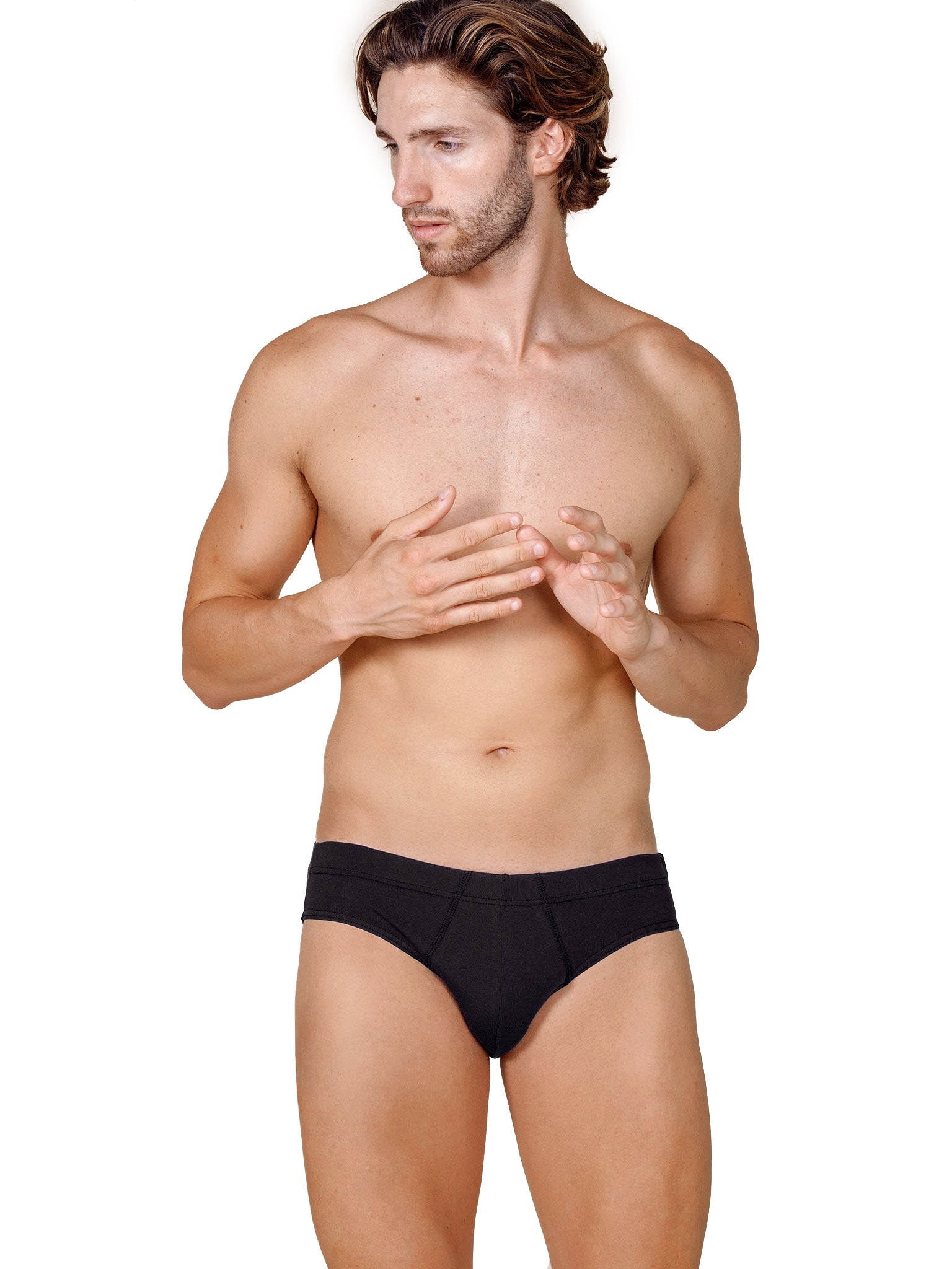 tittimitti BASIC COTTON Premium Quality Italian Underwear Cotton Men's Briefs Without Fly. Proudly Made in Italy (983) — fabr