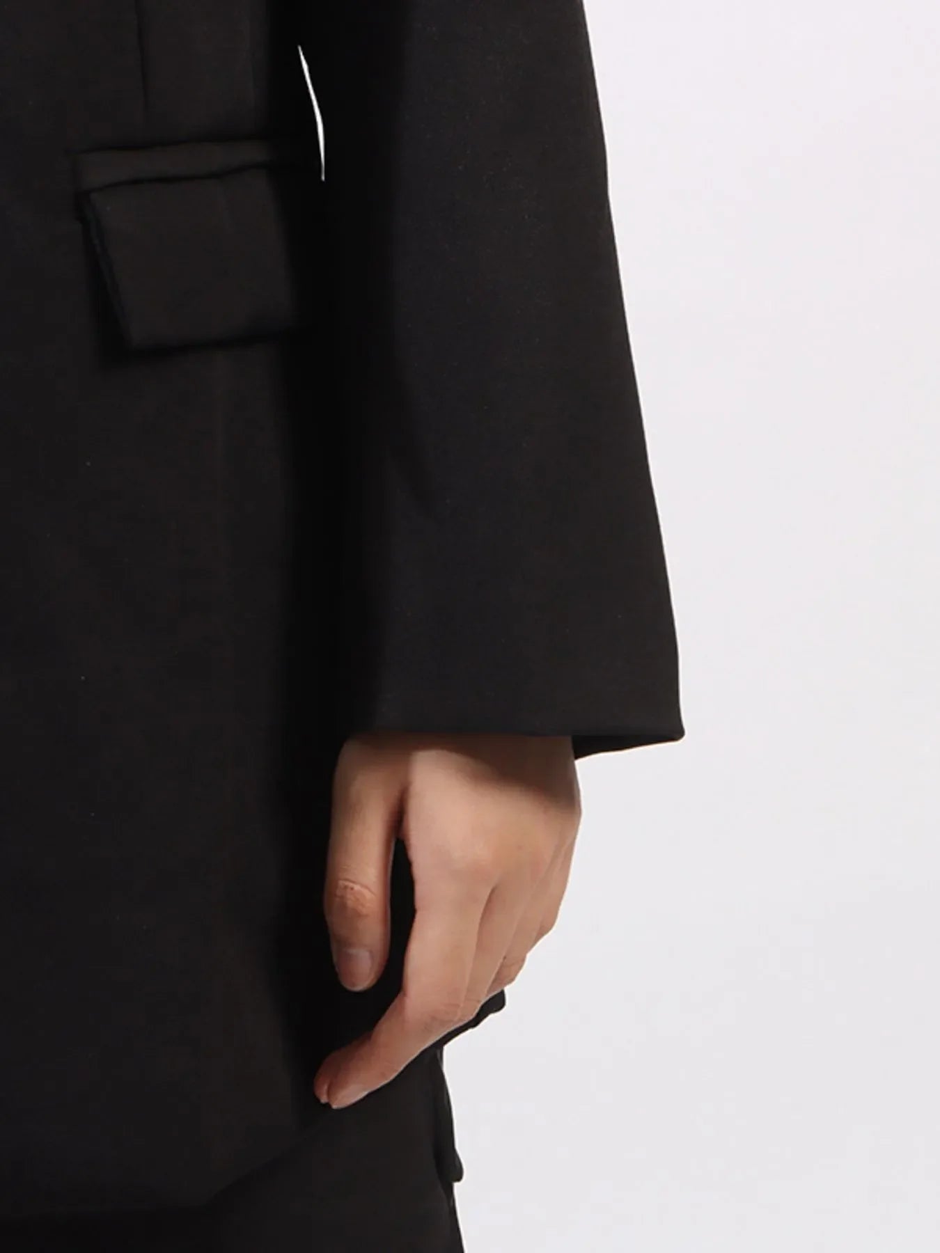 Pearl Detail Flower Lapel Collar Blazer