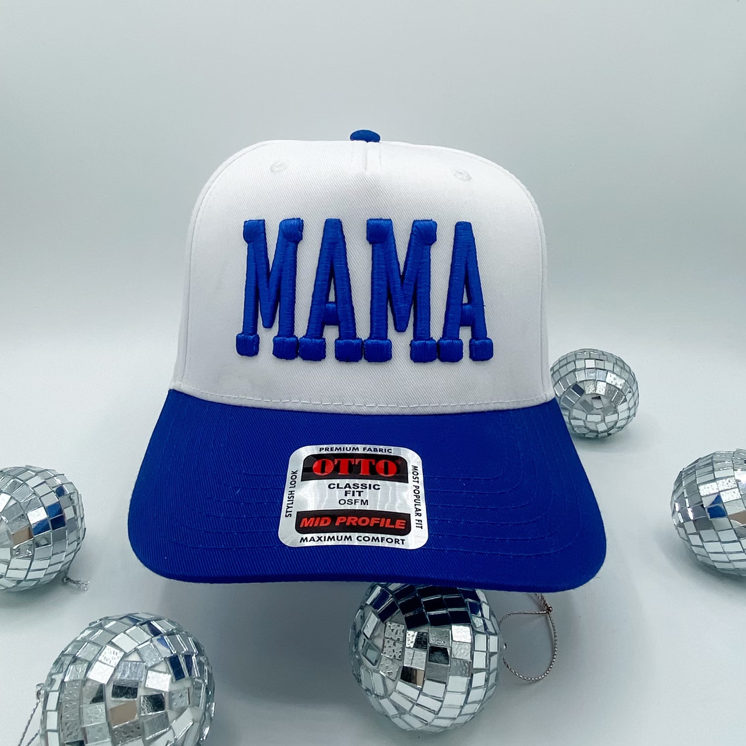 Coco & Rho Mama Puff Blue + White - Trucker Hat — hats category context