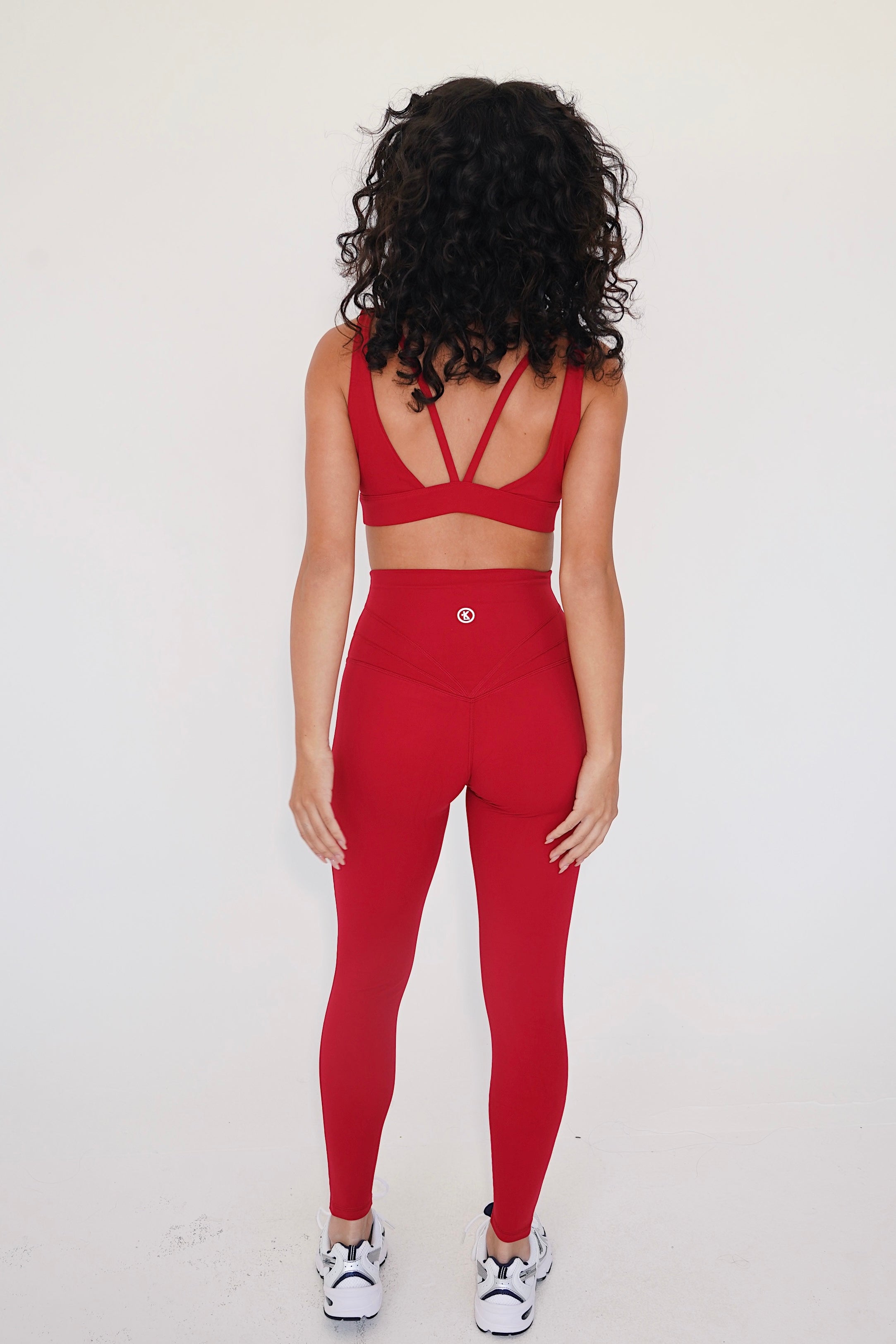KIMITH BRAND I am Beautifully Radiant Quick Dry Red Sports Bra — back view