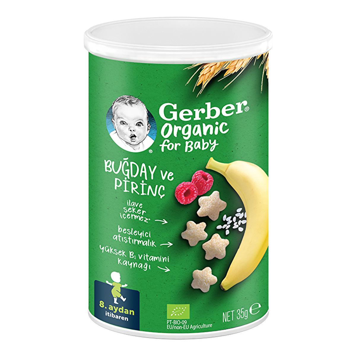 Gerber Organic Baby Snack - Healthy Finger Food for Infants, No Added Sugar, Rich in Vitamin B1