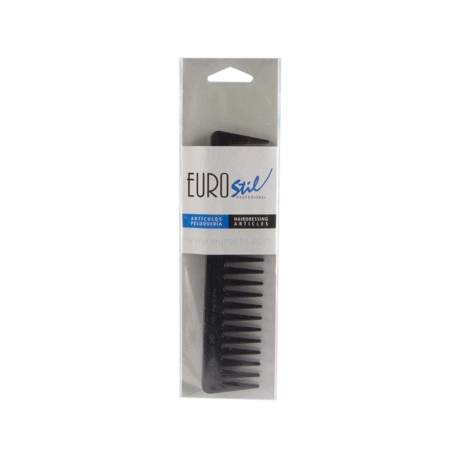 Eurostil Professional Spanish Hair Comb 455 - Detangling and Styling for Long or Tangled Hair