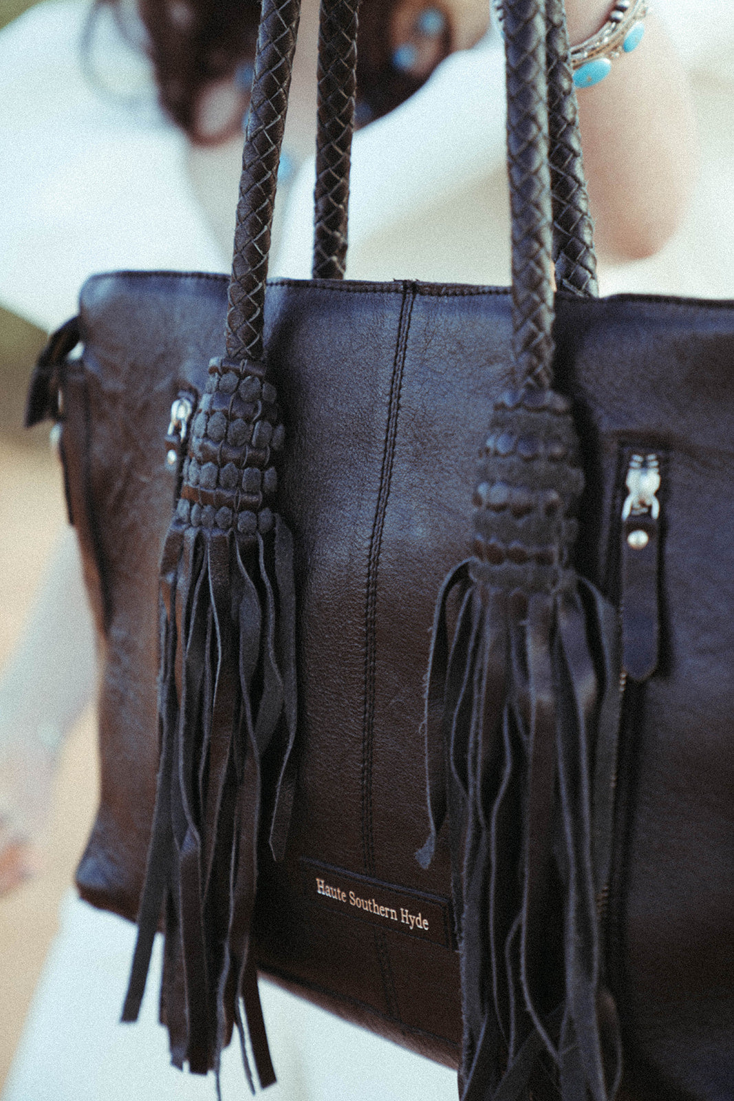 Haute Southern Hyde The Old Money Tote a Haute Southern Hyde by Beth Marie Exclusive — in-use photo