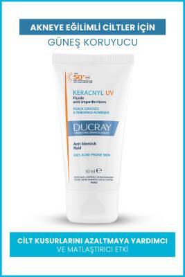 Ducray Keracnyl UV SPF50+ Anti-Blemish Sunscreen Fluid for Acne-Prone Skin - Matte Finish, Non-Comedogenic