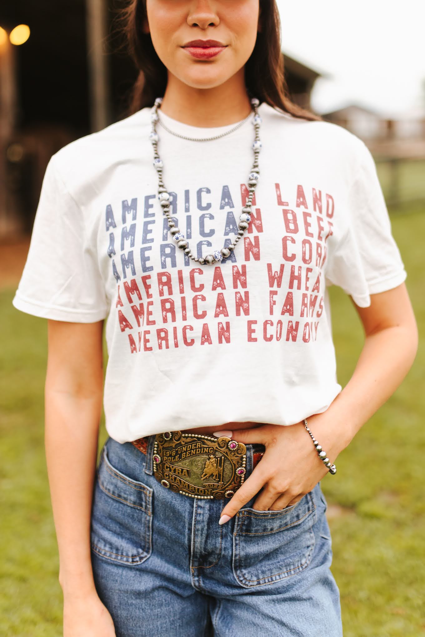 Wild Junkie American Land Graphic Tee — construction detail