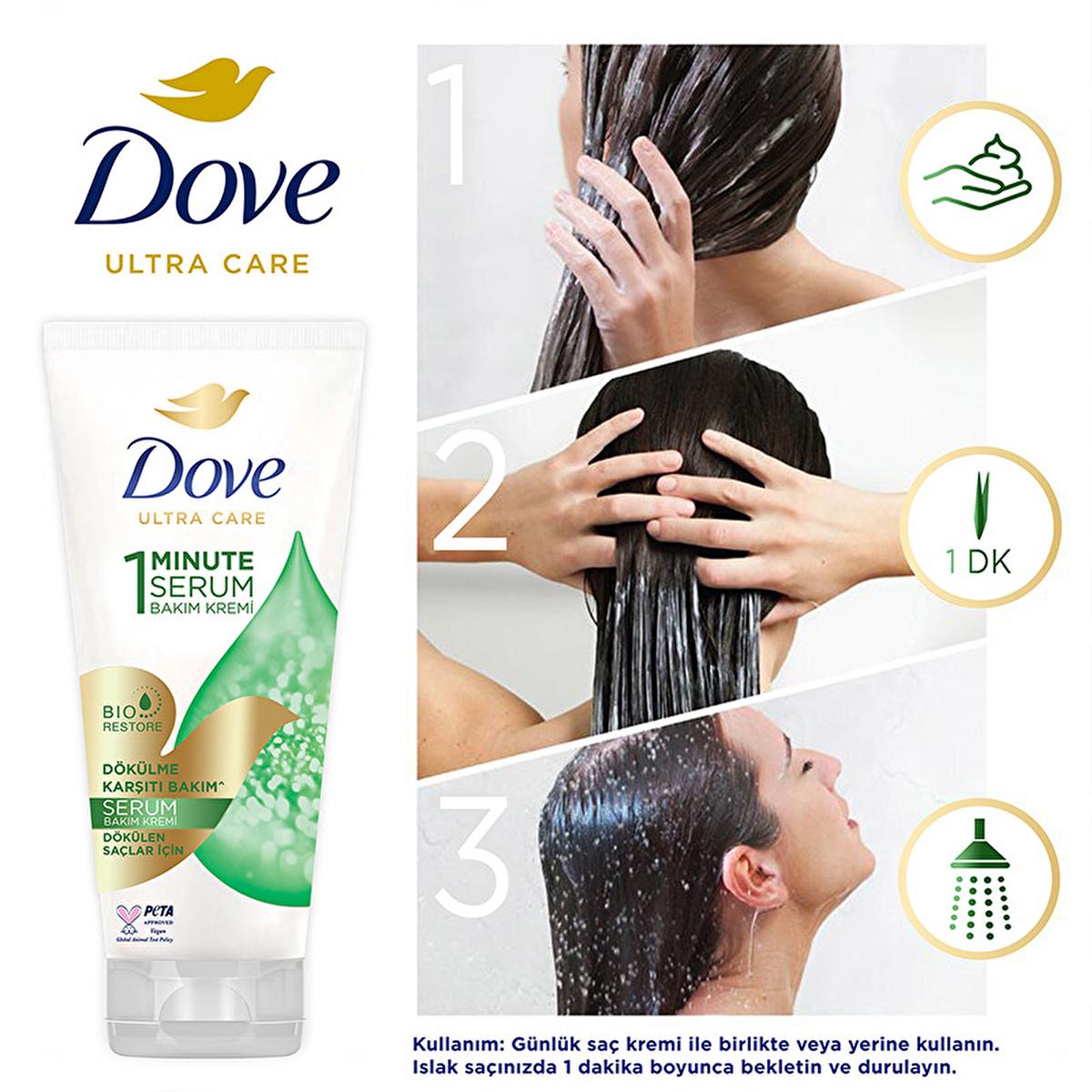 Dove Ultra Care Anti-Breakage Hair Conditioner: 1-Minute Serum for Stronger, Vegan & Damage-Free Hair - Coconut, Almond & Argan Oil Infusion (5.75 fl oz)
