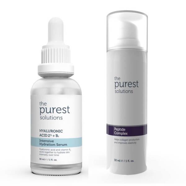 The Purest Solutions Skincare Set - Anti-aging Hydrating Serum & Peptide Complex Duo