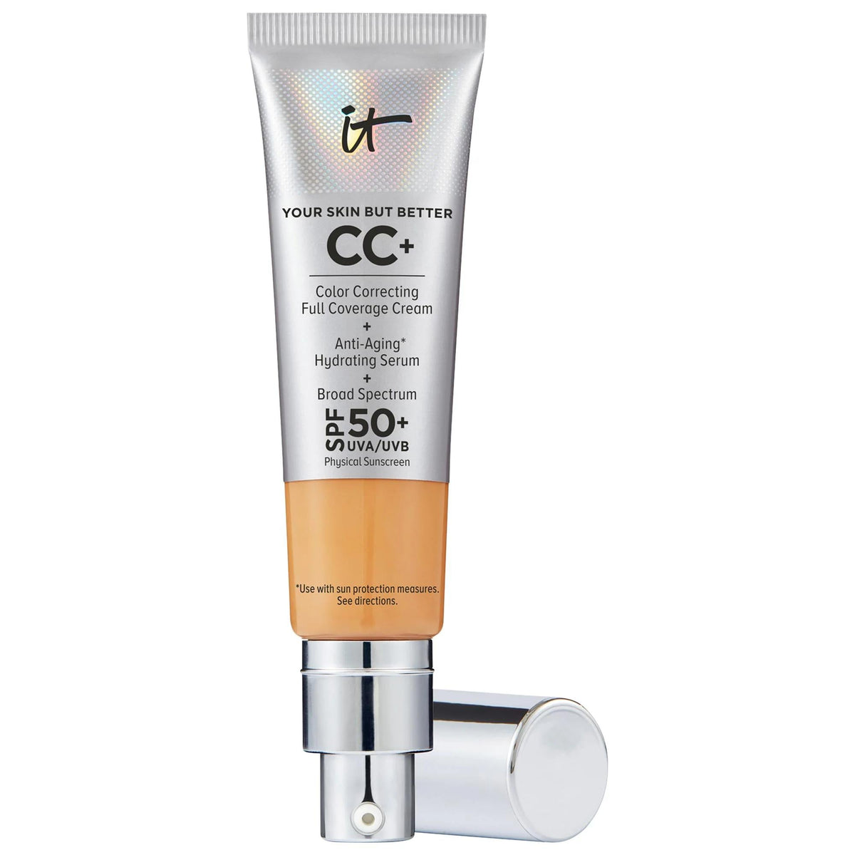 IT Cosmetics CC+ Cream: Full Coverage Foundation SPF 50+ - Hydrating, Anti-Aging & Color Correcting for Flawless Skin by Beau