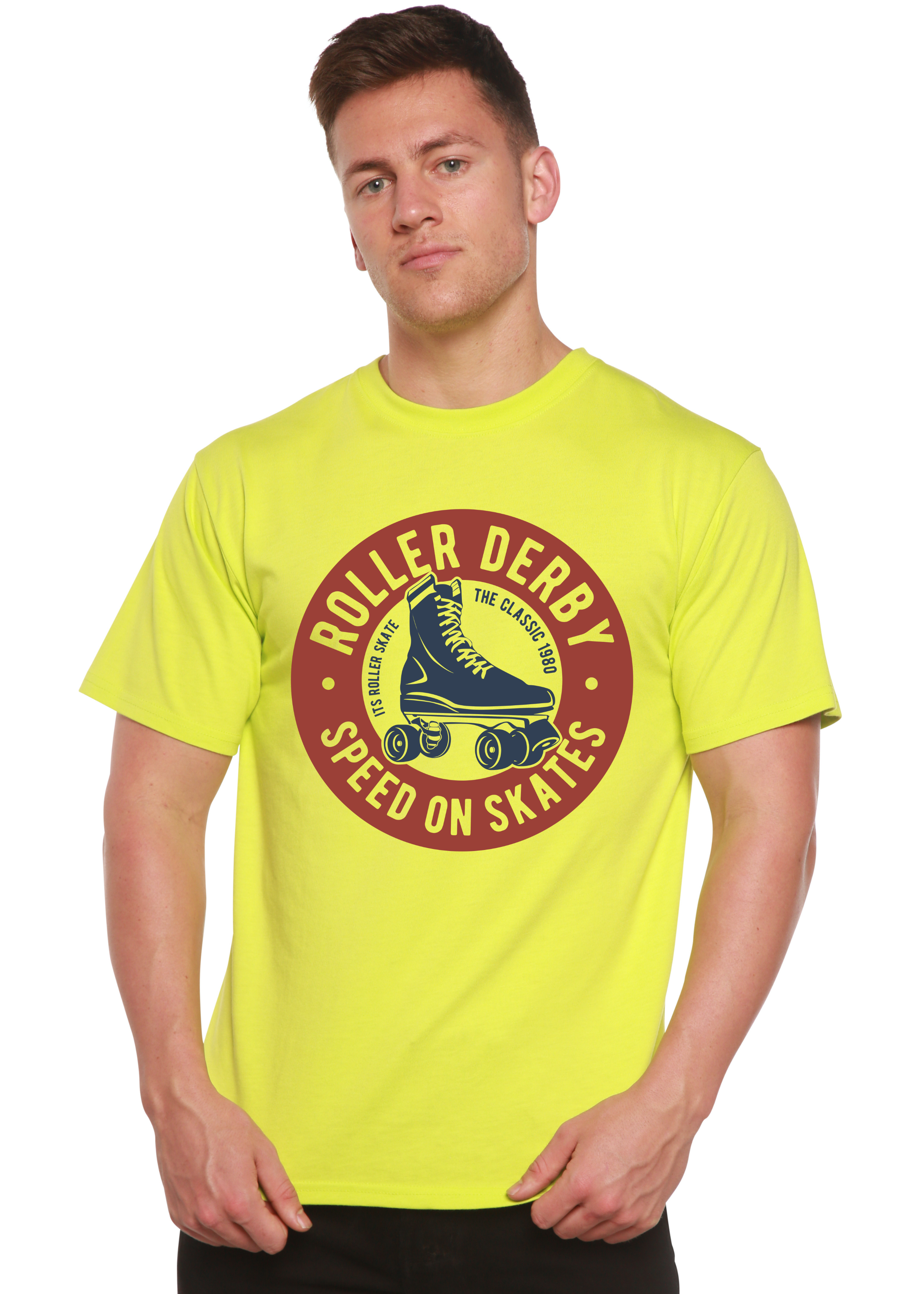 Spun Bamboo Roller Derby Spun Bamboo® Men's Bamboo Viscose/Organic Cotton Short Sleeve Graphic T-Shirt — side view