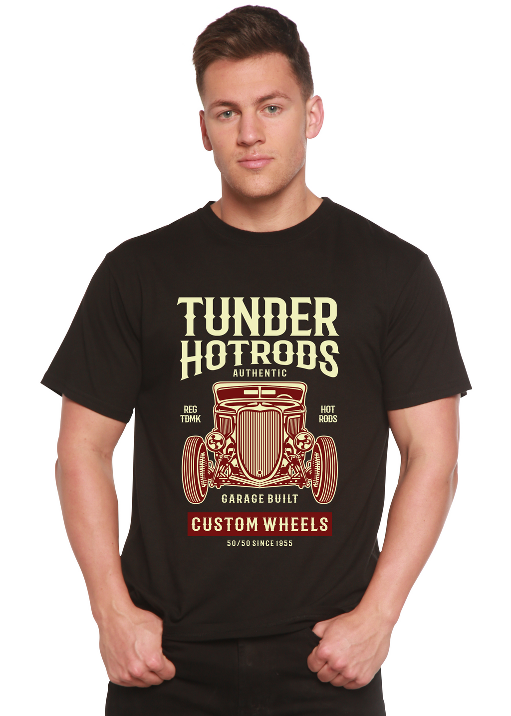 Spun Bamboo Thunder Hot Spun Bamboo® Men's Bamboo Viscose/Organic Cotton Short Sleeve Graphic T-Shirt — main product shot
