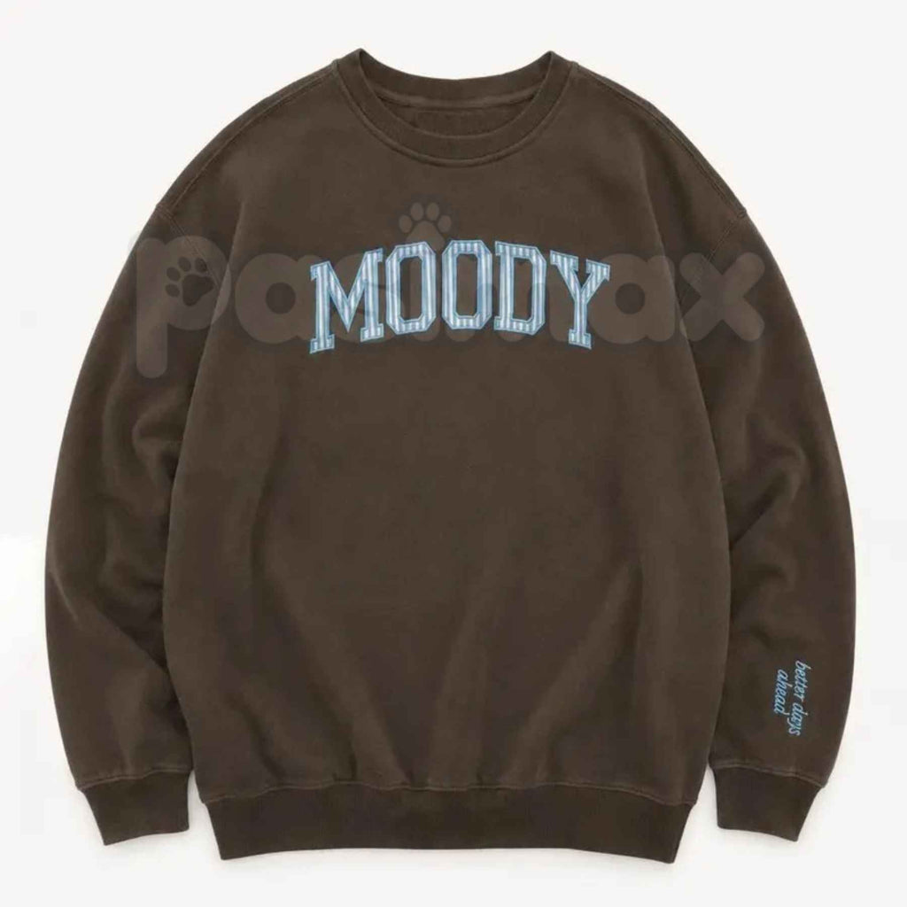 Moody Minimalist Embroidered Sweatshirt – Cozy Aesthetic Crewneck