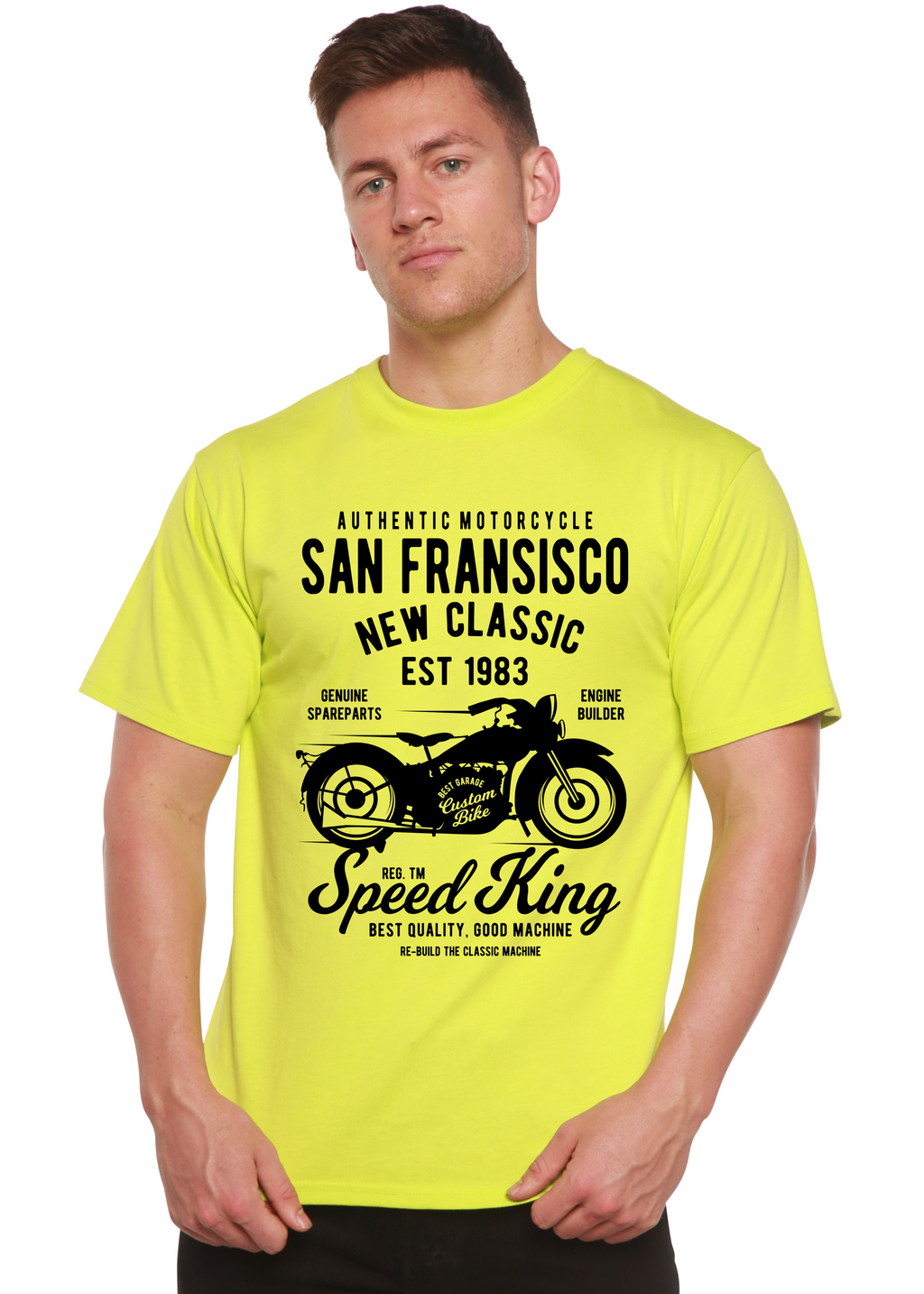 Spun Bamboo San Fransisco Spun Bamboo® Men's Bamboo Viscose/Organic Cotton Short Sleeve Graphic T-Shirt — lifestyle context