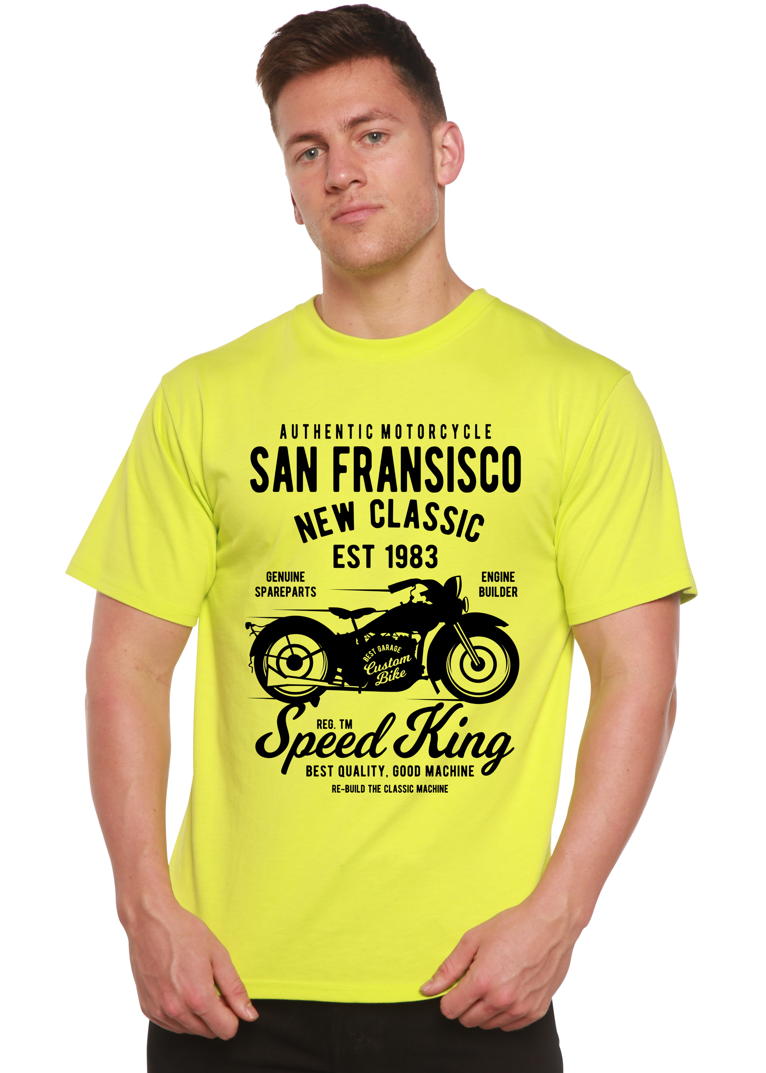 Spun Bamboo San Fransisco Spun Bamboo® Men's Bamboo Viscose/Organic Cotton Short Sleeve Graphic T-Shirt — lifestyle context