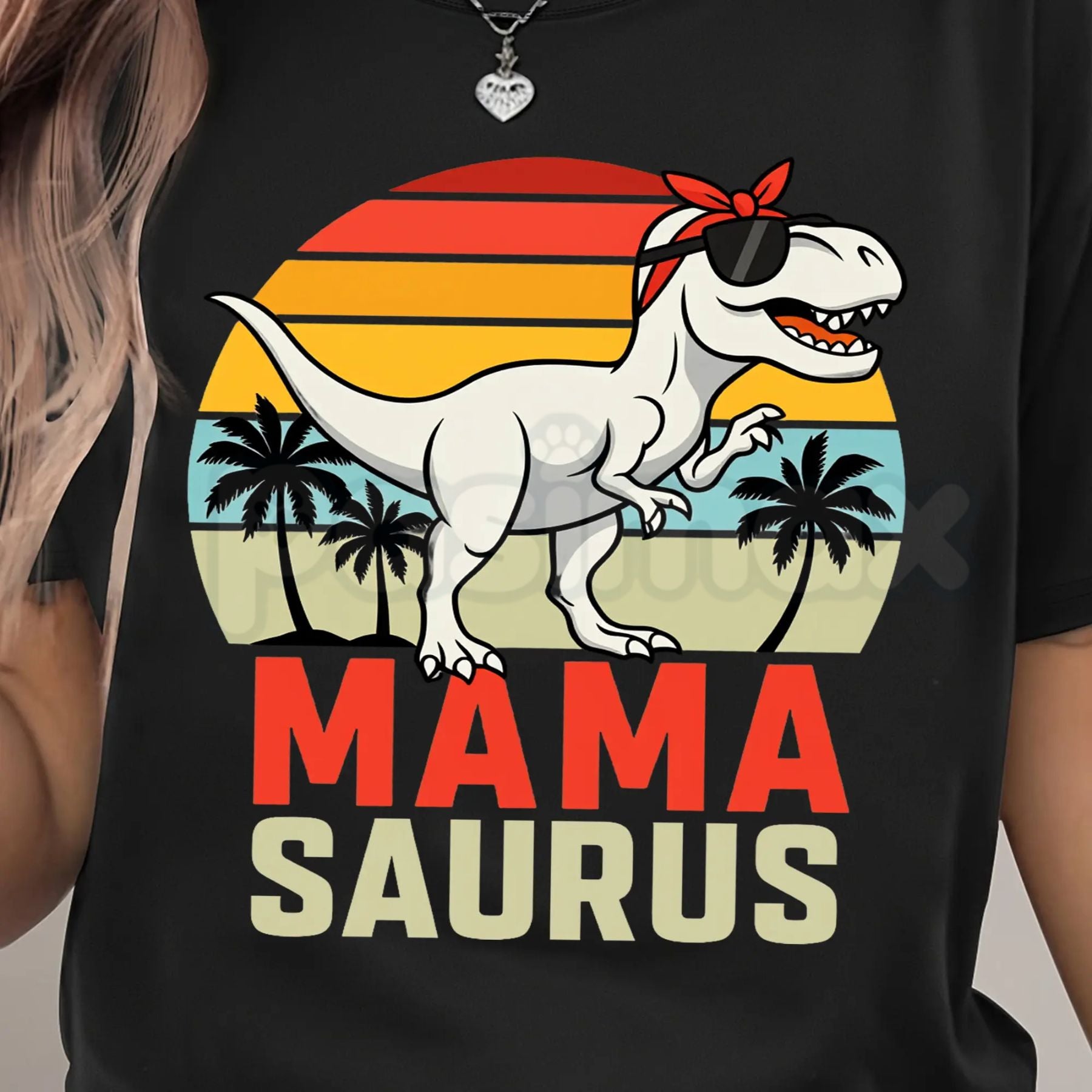 Women’s "MAMA" Print T-Shirt – Fashion Casual Round Neck Graphic Tee, Premium 100% Cotton Minimalist Motherhood Top, Soft Lived-In Heavyweight Stylish Mama Shirt, Made in USA