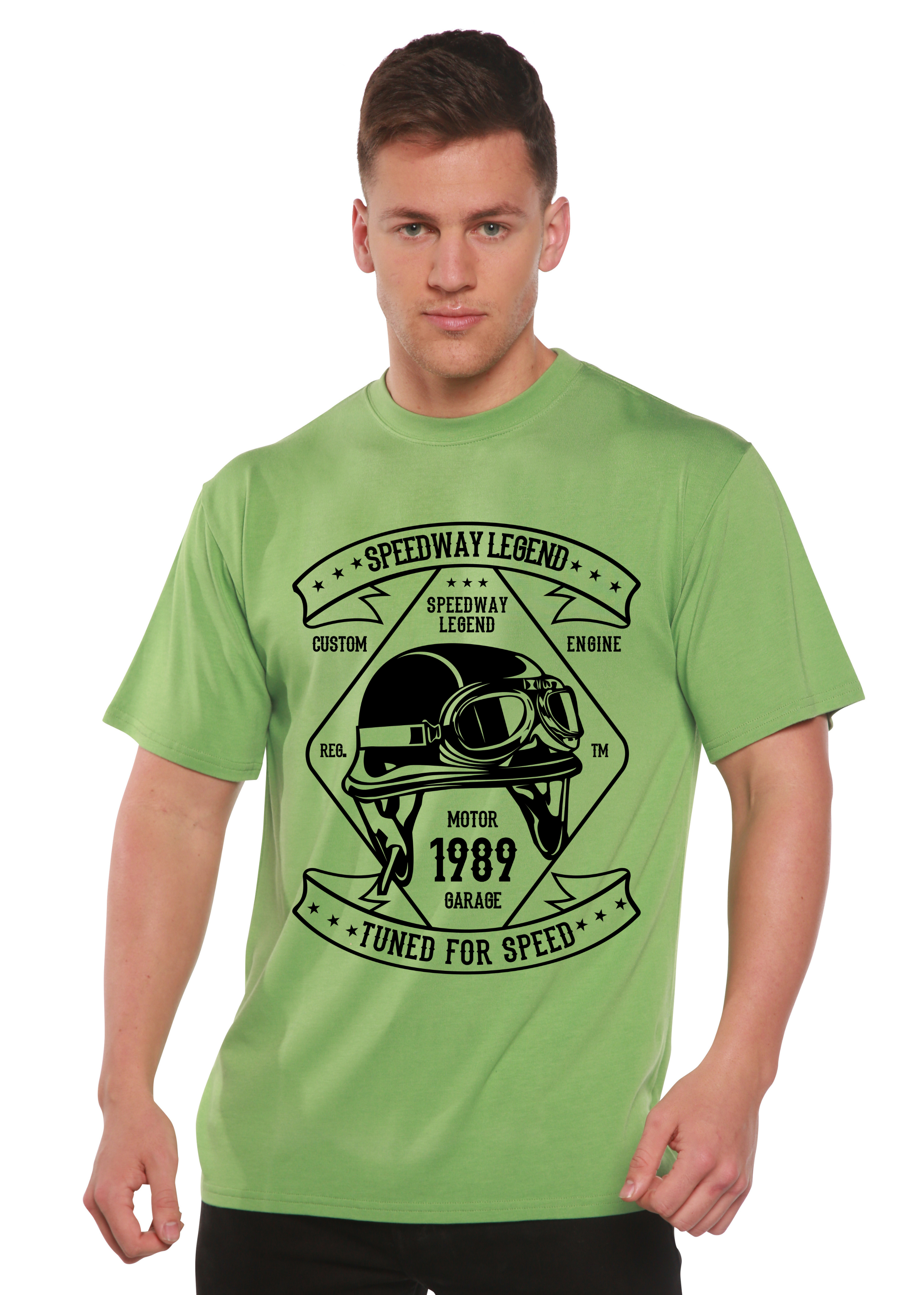 Spun Bamboo Speedway Legend Spun Bamboo® Men's Bamboo Viscose/Organic Cotton Short Sleeve Graphic T-Shirt — main product shot
