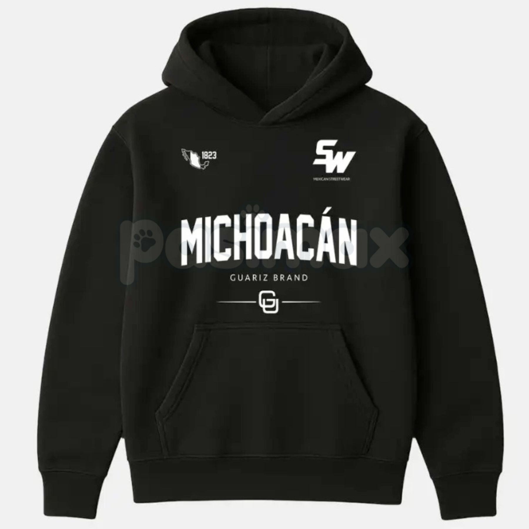 Pasimax MX STREETWEAR STATE Hoodie – Custom State Pride Pullover, Mexican Culture & Streetwear Graphic Apparel, Unisex — in-u