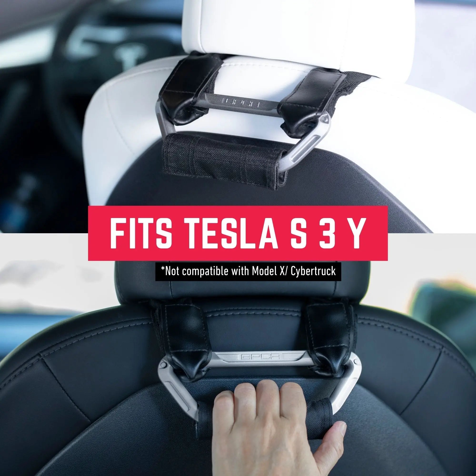 Back Grip PRO Headrest Handles for TESLA S/ 3/ Y — view 2
