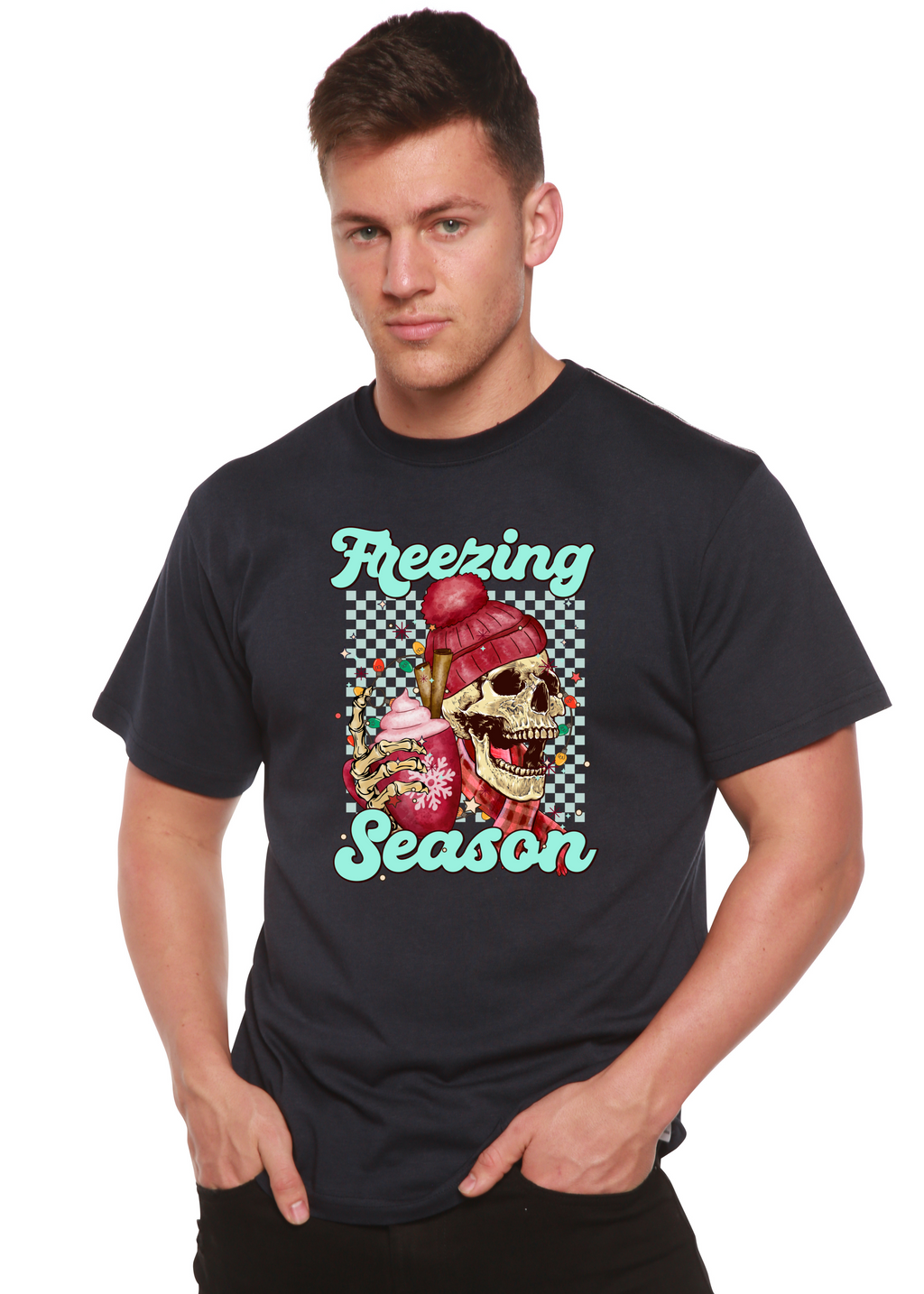 Spun Bamboo Freezing Season Unisex Bamboo Viscose/Organic Cotton Short Sleeve Graphic T-Shirt — feature highlight