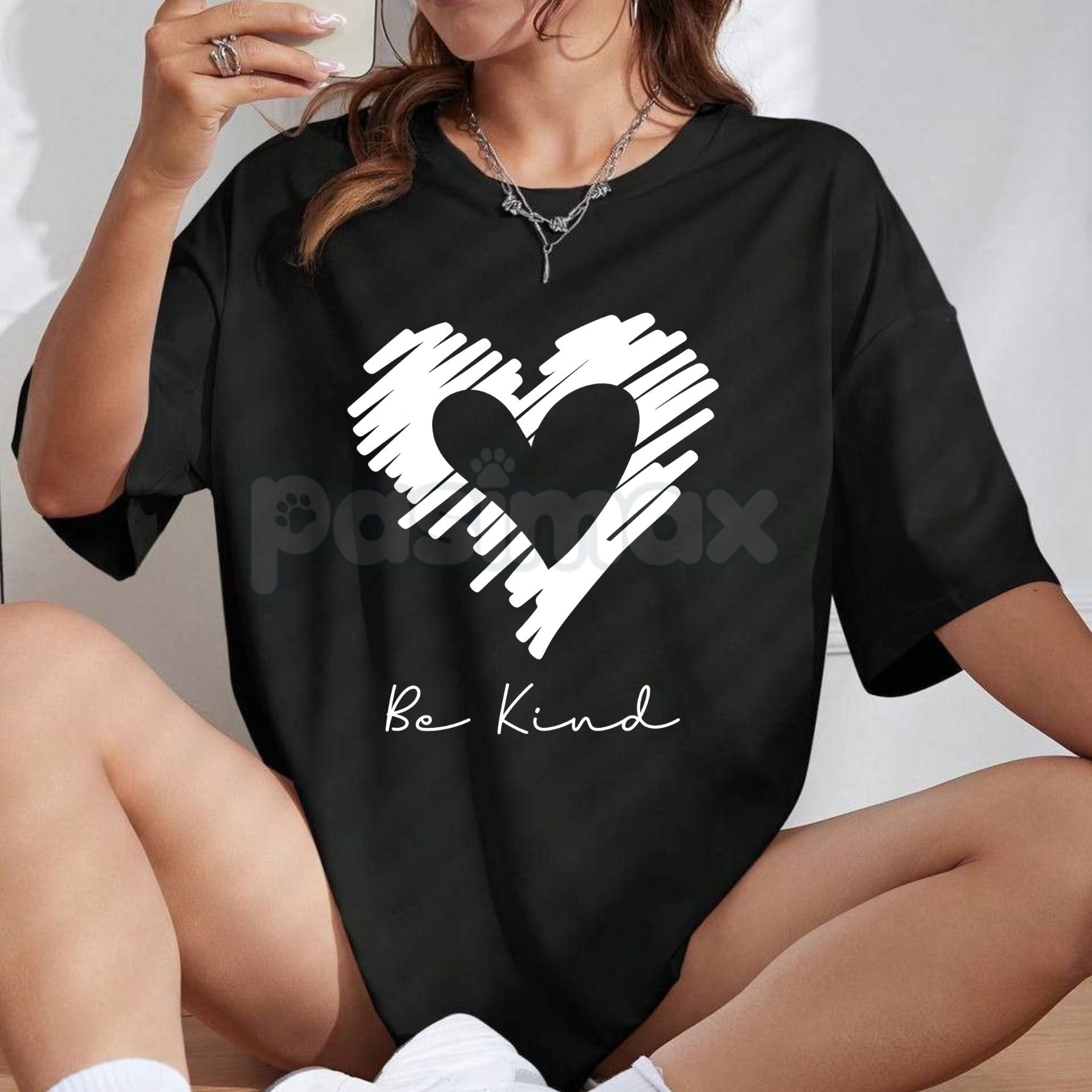 Women’s Leopard & Heart Print T-Shirt – Casual Round Neck Cotton Graphic Top, Premium 100% Cotton Animal Print Chic Tee, Soft Lived-In Heavyweight Stylish Heart Shirt, Made in USA