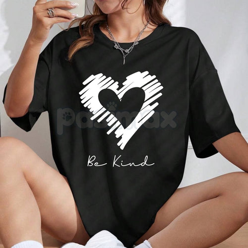 Women’s Leopard & Heart Print T-Shirt – Casual Round Neck Cotton Graphic Top, Premium 100% Cotton Animal Print Chic Tee, Soft Lived-In Heavyweight Stylish Heart Shirt, Made in USA