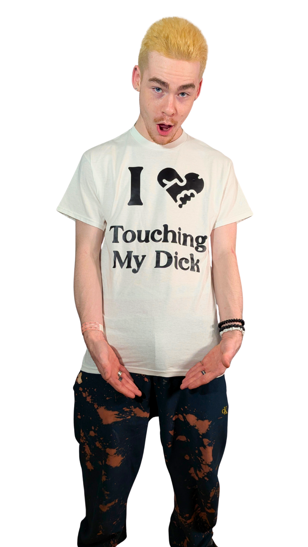 Hustle City Clothing I ♥ Touching My Dick Graphic T-Shirt — lifestyle context
