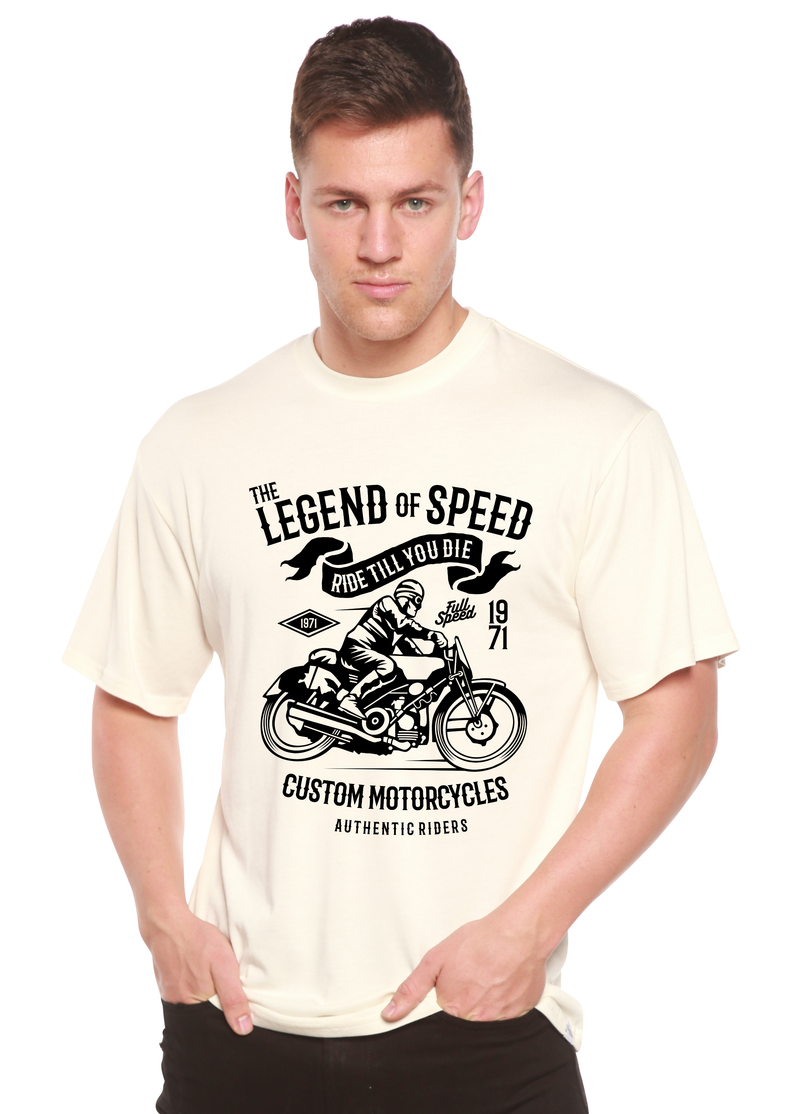 Spun Bamboo The Legend of Speed Spun Bamboo® Men's Bamboo Viscose/Organic Cotton Short Sleeve Graphic T-Shirt — main product 