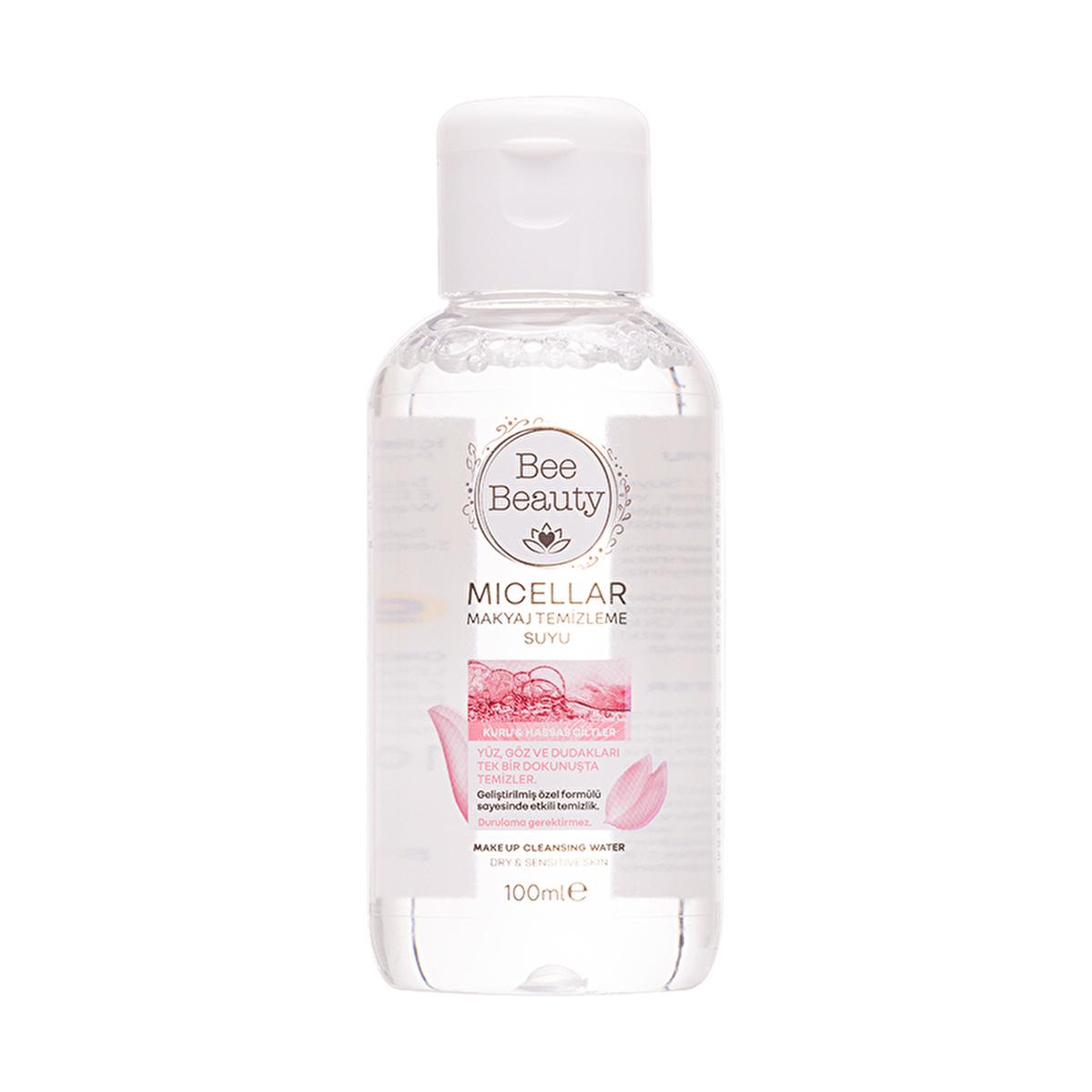 Bee Beauty Micellar Cleansing Water for Sensitive Skin - Gentle Makeup Remover, 3.38 fl oz